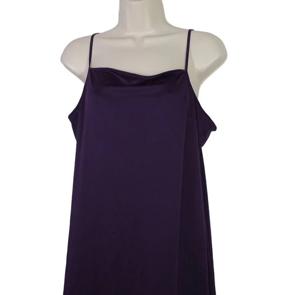 Lauren Ralph Lauren Purple Slip Dress Women Size L Sleeveless Adjustable Straps - Picture 2 of 6